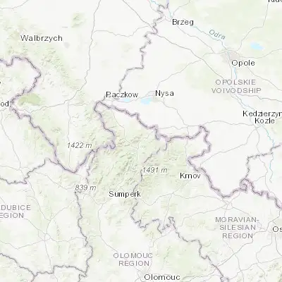 Map showing location of Česká Ves (50.257360, 17.228050)