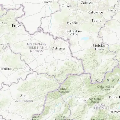 Map showing location of Dobrá (49.673830, 18.413930)