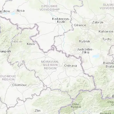 Map showing location of Dolní Benešov (49.921010, 18.108350)