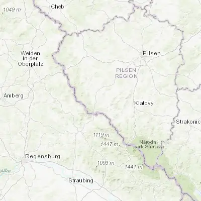 Map showing location of Domažlice (49.440490, 12.929760)