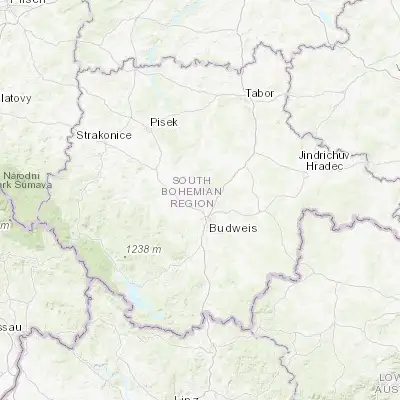 Map showing location of Hluboká nad Vltavou (49.052250, 14.434270)