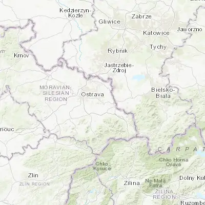Map showing location of Horní Těrlicko (49.751770, 18.482900)