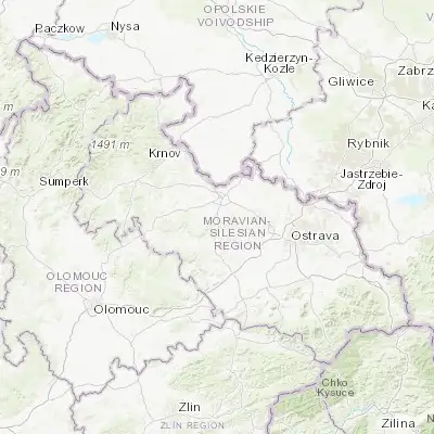 Map showing location of Hradec nad Moravicí (49.870420, 17.878430)