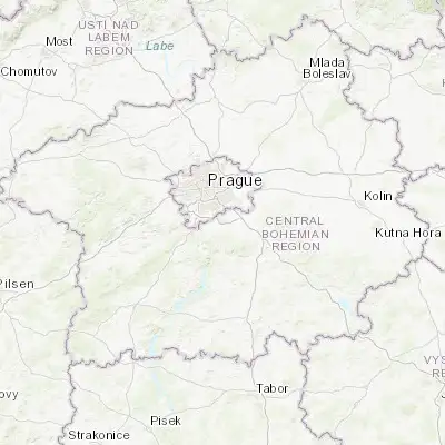 Map showing location of Jesenice (49.968140, 14.513500)