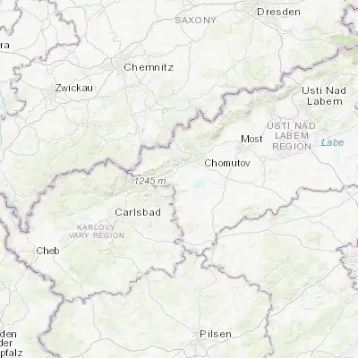 Map showing location of Kadaň (50.383330, 13.266670)