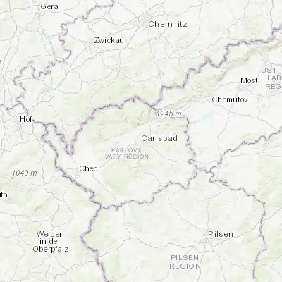 Map showing location of Karlovy Vary (50.232710, 12.871170)