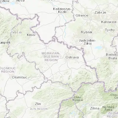 Map showing location of Klimkovice (49.788090, 18.125850)