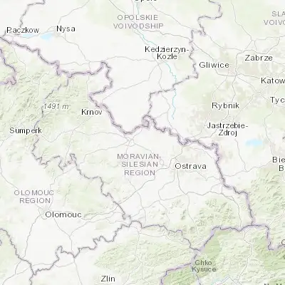 Map showing location of Kravaře (49.932030, 18.004720)