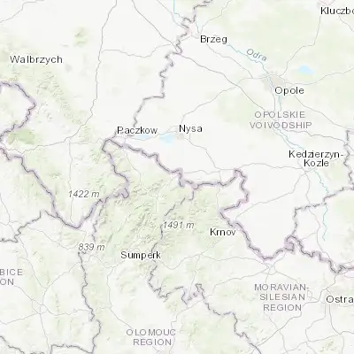 Map showing location of Mikulovice (50.298540, 17.321550)