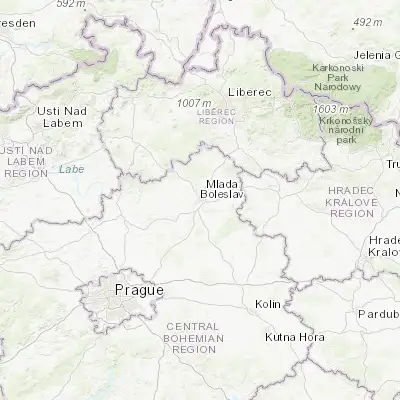 Map showing location of Mladá Boleslav (50.411350, 14.903180)