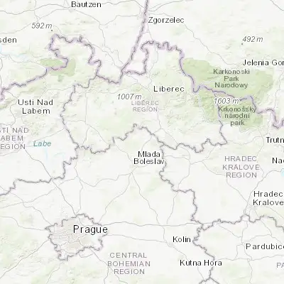 Map showing location of Mnichovo Hradiště (50.527200, 14.971340)