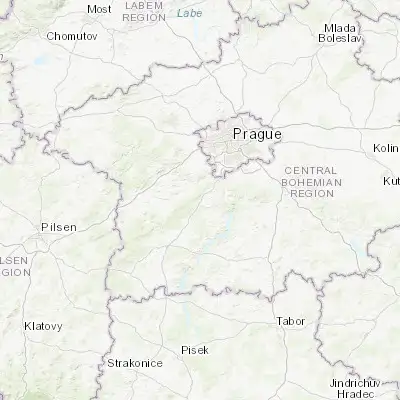 Map showing location of Mníšek pod Brdy (49.866500, 14.261760)