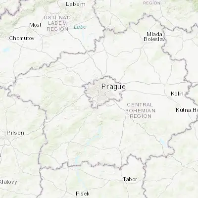 Map showing location of Modřany (50.011160, 14.409600)