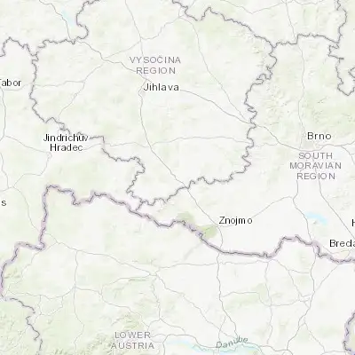 Map showing location of Moravské Budějovice (49.052090, 15.808640)