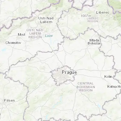 Map showing location of Odolena Voda (50.233410, 14.410780)