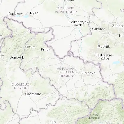 Map showing location of Opava (49.938660, 17.902570)