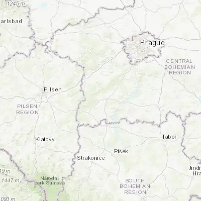 Map showing location of Příbram (49.689880, 14.010430)