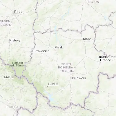 Map showing location of Protivín (49.199490, 14.217170)