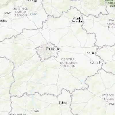 Map showing location of Říčany (49.991680, 14.654270)