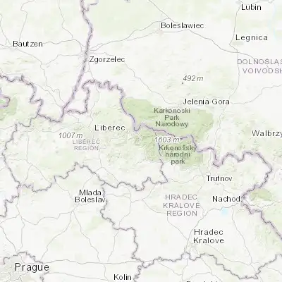 Map showing location of Rokytnice nad Jizerou (50.725610, 15.433570)