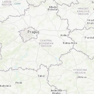 Map showing location of Sázava (49.871640, 14.896740)