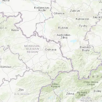 Map showing location of Šenov (49.793150, 18.376070)