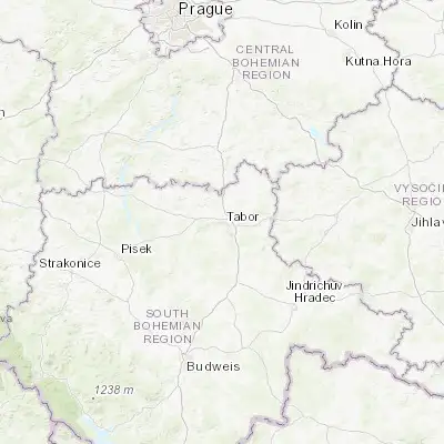 Map showing location of Tábor (49.414410, 14.657800)