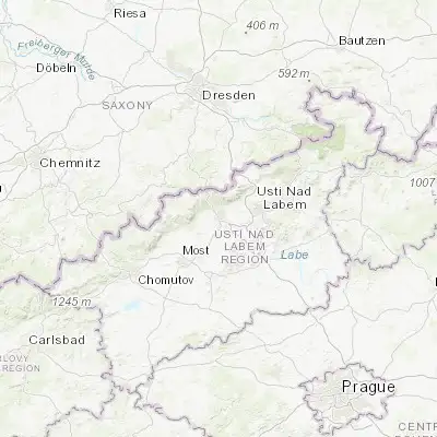 Map showing location of Teplice (50.640400, 13.824510)