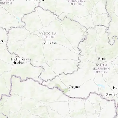 Map showing location of Třebíč (49.214920, 15.881660)