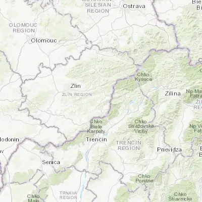 Map showing location of Valašské Klobouky (49.140640, 18.007600)