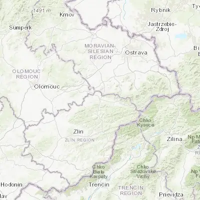 Map showing location of Valašské Meziříčí (49.471810, 17.971130)