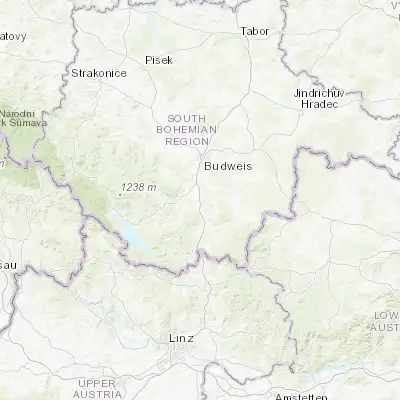 Map showing location of Velešín (48.829490, 14.462520)