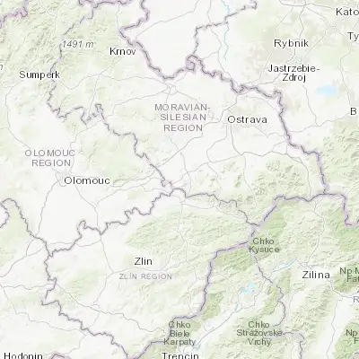 Map showing location of Vlčnov (49.578660, 17.954580)