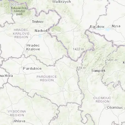 Map showing location of Žamberk (50.086010, 16.467380)
