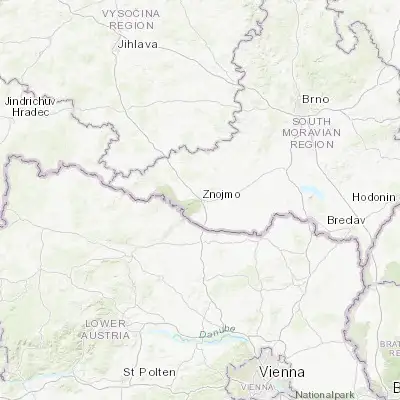 Map showing location of Znojmo (48.855500, 16.048800)