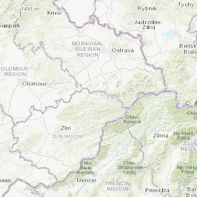 Map showing location of Zubří (49.466030, 18.092490)