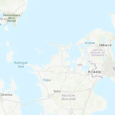 Map showing location of Asnæs (55.812290, 11.501290)