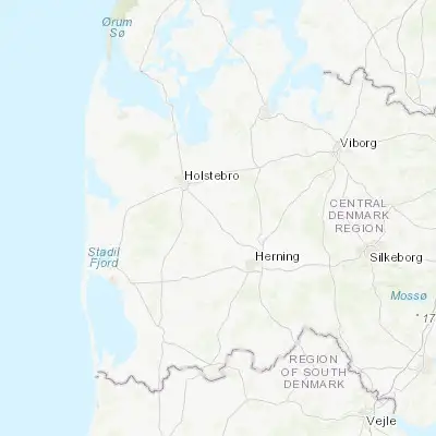Map showing location of Avlum (56.265390, 8.792560)
