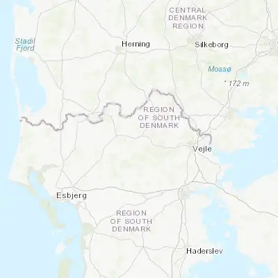 Map showing location of Billund (55.733490, 9.107850)
