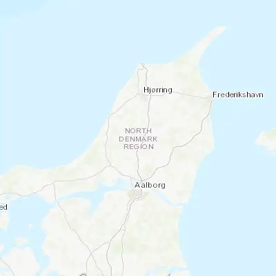 Map showing location of Brønderslev (57.270210, 9.941020)