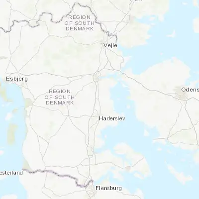 Map showing location of Christiansfeld (55.358170, 9.487010)