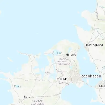 Map showing location of Frederiksværk (55.970730, 12.022500)
