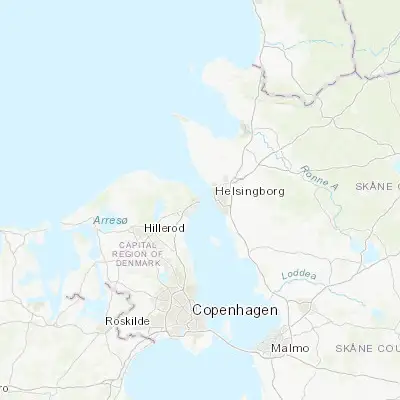 Map showing location of Helsingør (56.036060, 12.613600)