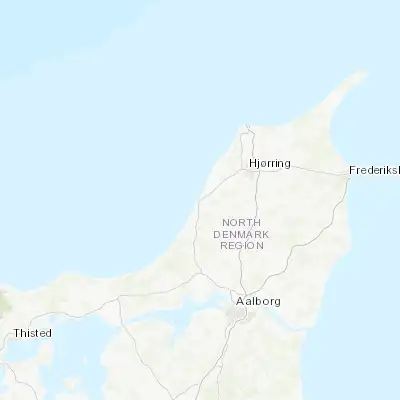 Map showing location of Løkken (57.370470, 9.714660)