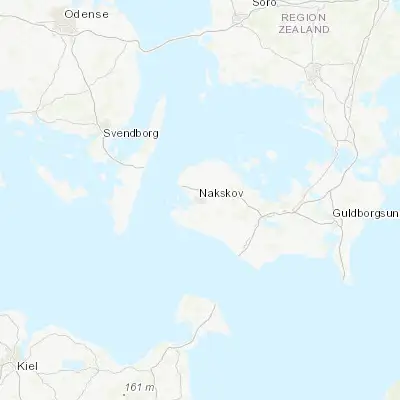 Map showing location of Nakskov (54.830380, 11.135670)