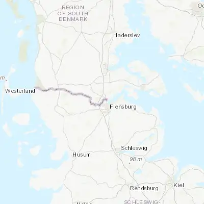 Map showing location of Padborg (54.826570, 9.362470)