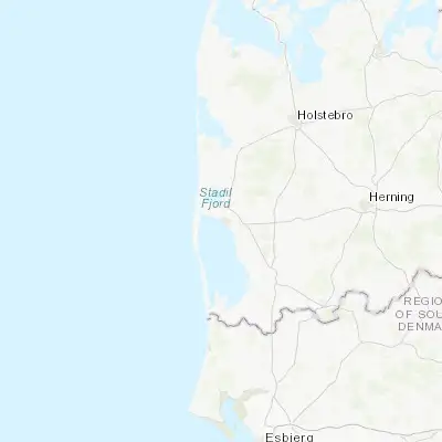 Map showing location of Ringkøbing (56.090060, 8.244020)