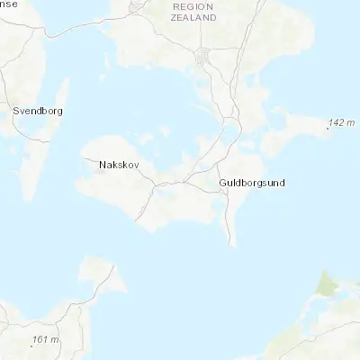 Map showing location of Sakskøbing (54.799700, 11.625990)