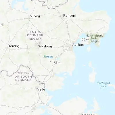 Map showing location of Skanderborg (56.034340, 9.931770)