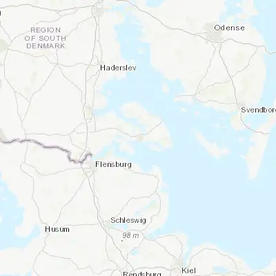 Map showing location of Sønderborg (54.908960, 9.789170)